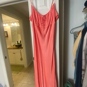 Rails Coral Satin Dress